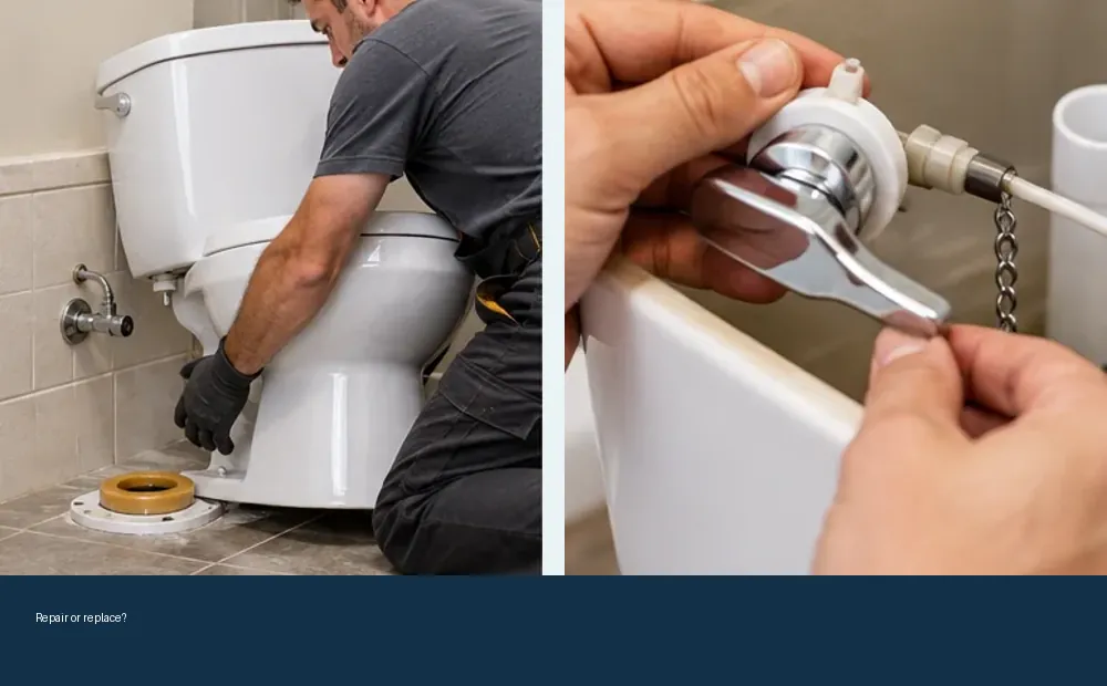 AI-generated educational illustration for toilet repair or replacement: what should you consider?
