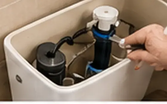 AI-generated visual example for toilet leak repair: signs and first checks