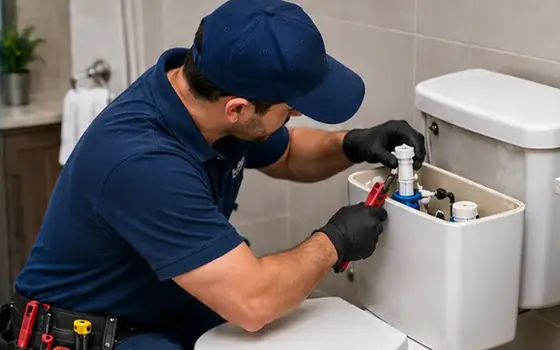 AI-generated visual example for toilet repair in downtown los angeles