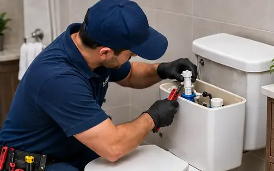 AI-generated visual example for toilet repair in rose city