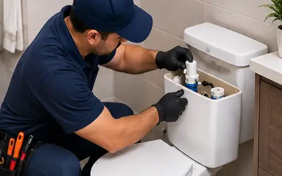 AI-generated visual example for gurgling toilet — toilet problem guide