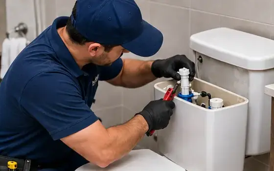 AI-generated visual example for clogged toilet repair in rosemead, ca