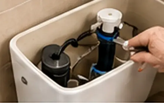 AI-generated visual example for toilet flush repair in rosemead, ca