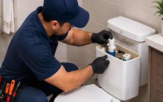 AI-generated visual example for toilet flush repair in rosemead, ca